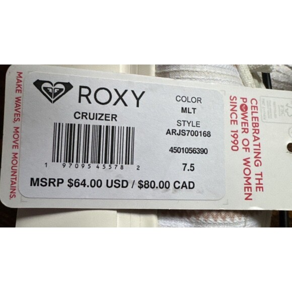 Roxy Cruizer Shoe Womens Size 7.5 Oxford Platform Sneakers Multi Color New - Picture 8 of 9